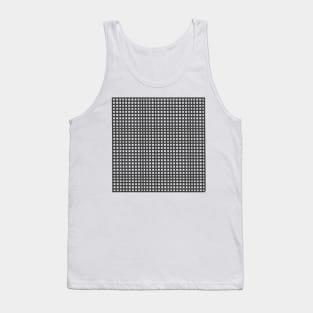 Grey mesh grid square lines pattern Tank Top